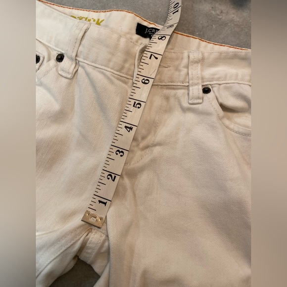 J. Crew Size 5 White Cotton Stretch Matchstick Straight Leg Denim Jeans - Picture 9 of 11